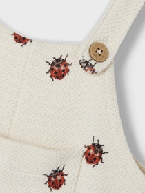 Lil Atelier Ladybug Overalls Ronja Whitecap Gray